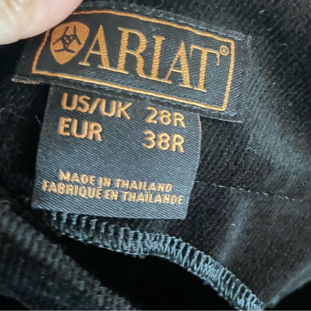 Ariat black corduroy breeches 28R - Picture 3 of 6